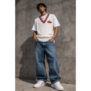 Vintage 90s Nutmeg Philadelphia 76ers Sweater Vest XL Made in USA NBA